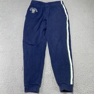 Polo Ralph Lauren Pants Boys Large Blue Fleece Joggers Sweatpants Stripe